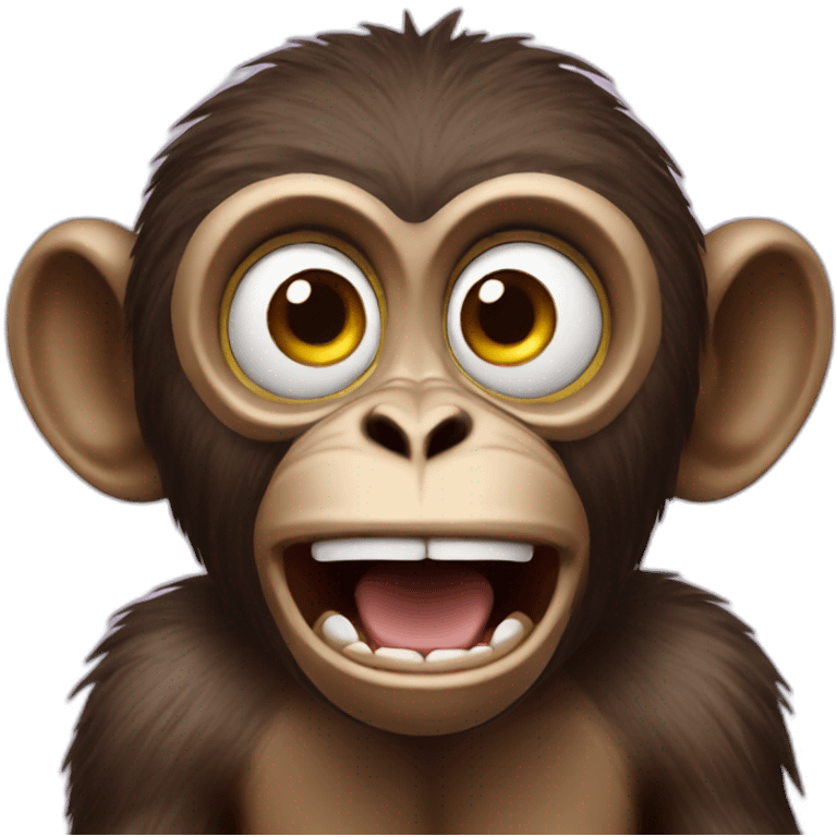 OMG text above a surprised looking monkey emoji