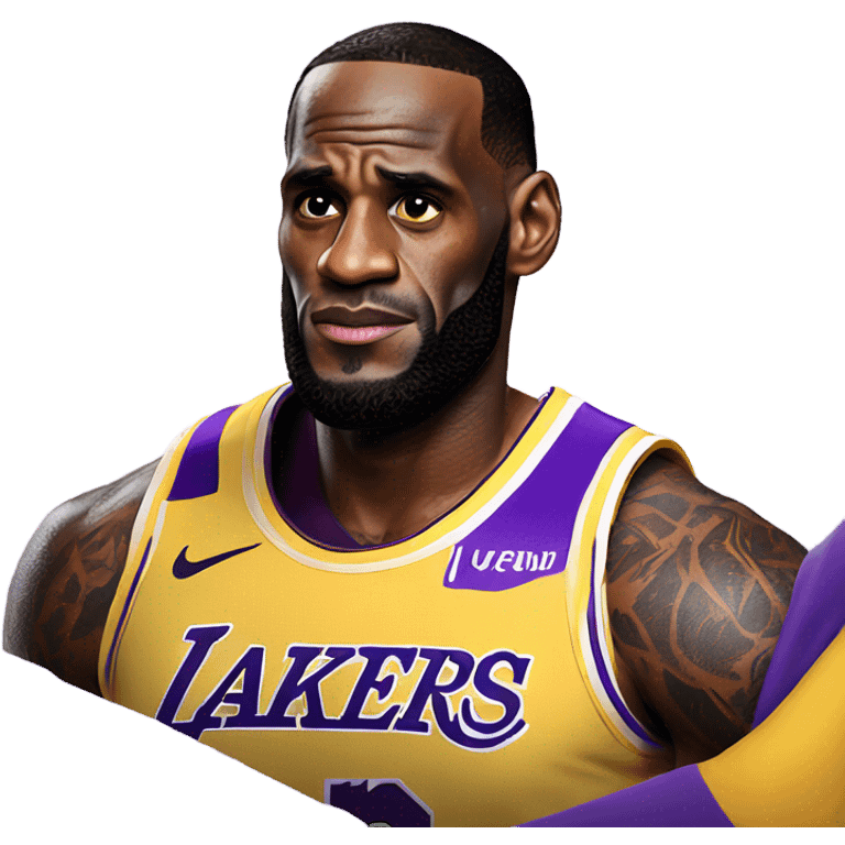 Lebron James in a lakers uniform emoji