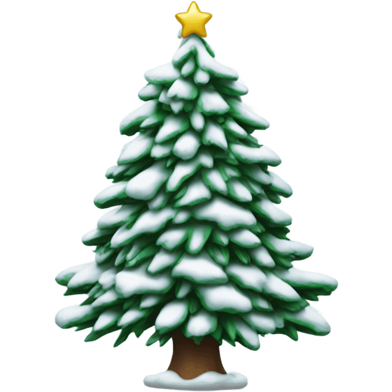 Snowy Christmas tree emoji