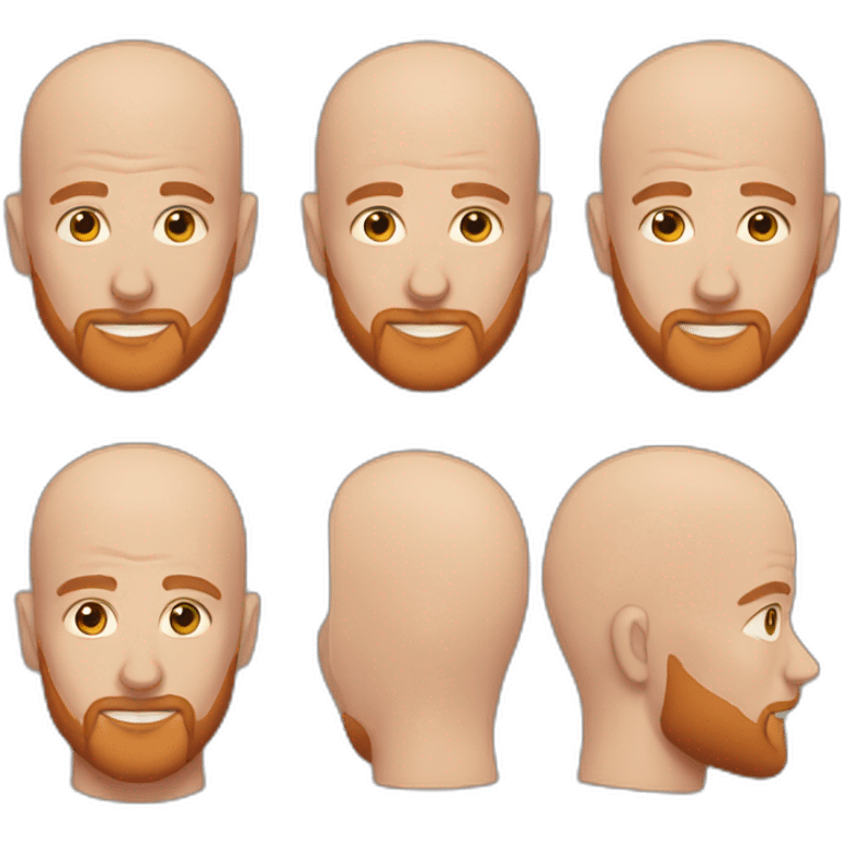 bald guy red beard hype emoji