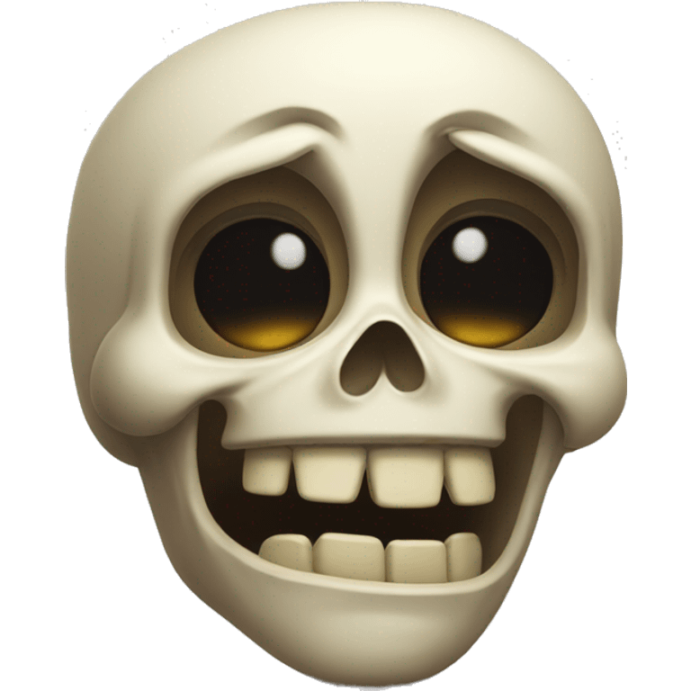 Extremely distraught skull emoji