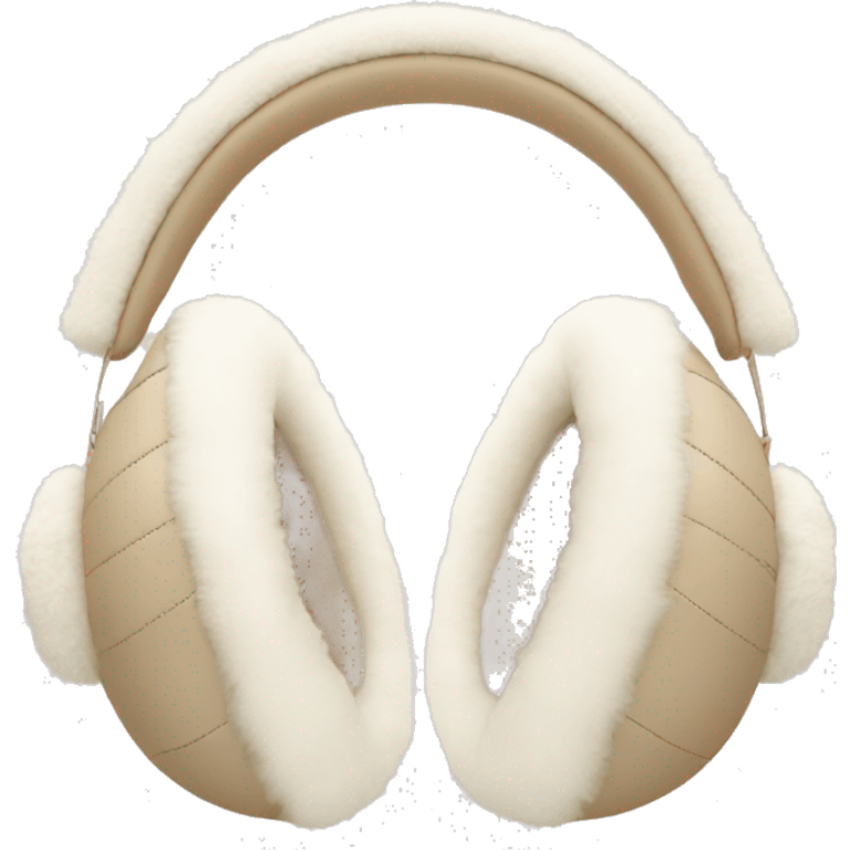 Chanel logo earmuffs white and beige emoji