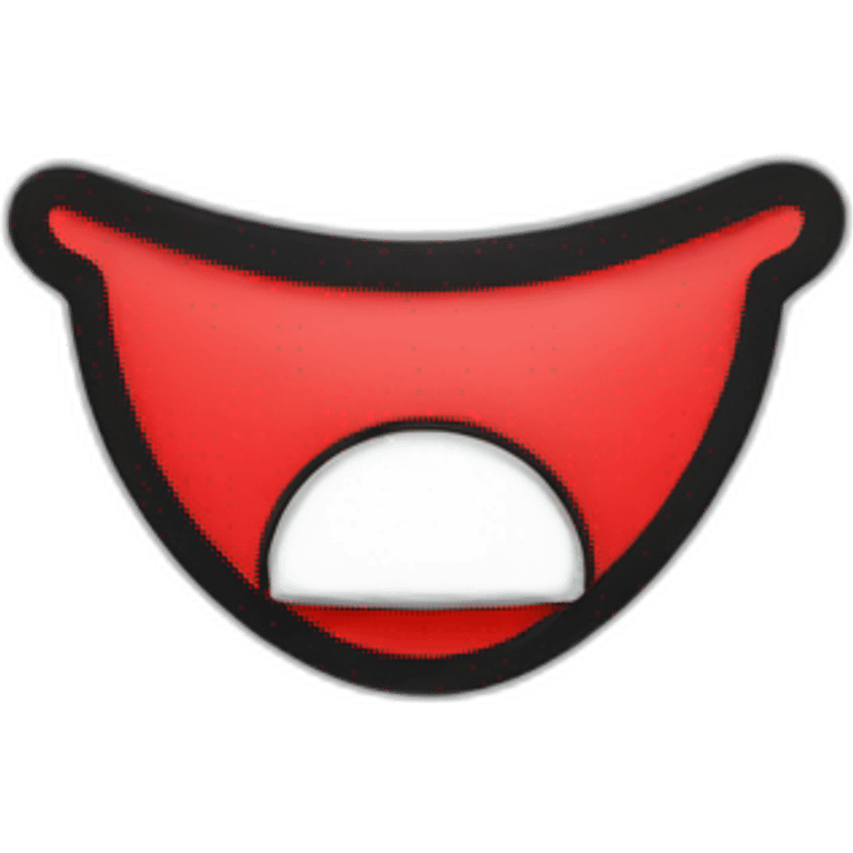 PIN ICON RED ON TOP HEAD WITH BLACK STROKE emoji