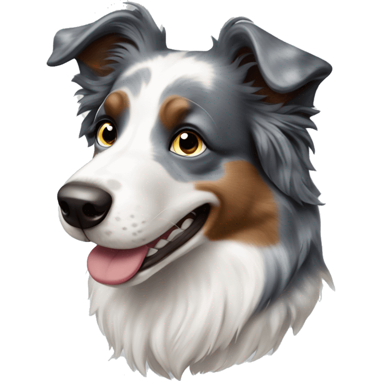 Border collie blue Merle emoji