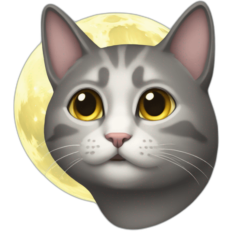 Gato en luna emoji