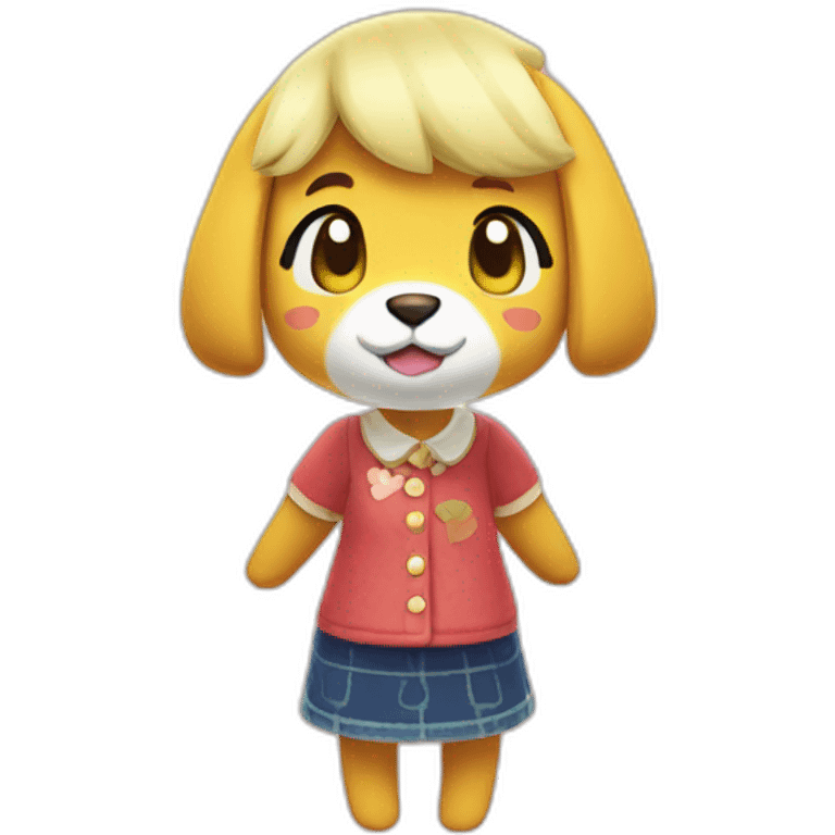 Isabelle animal crossing heart emoji