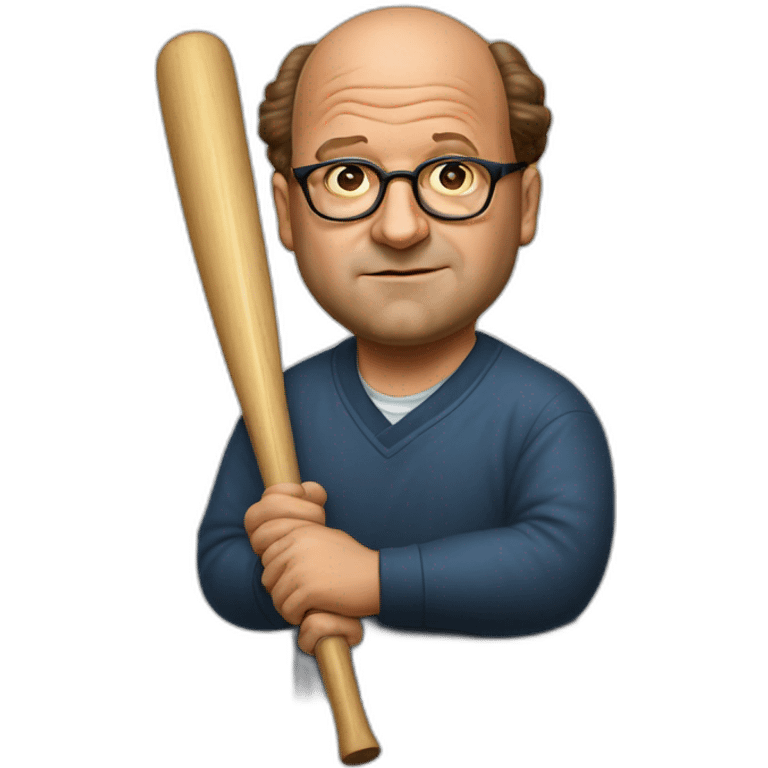 george costanza using baseball bat portrait emoji