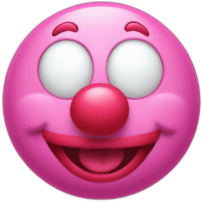 Pink yoshi clown emoji