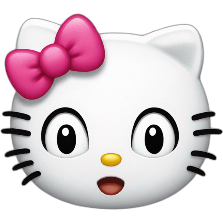 Surprised hello Kitty emoji