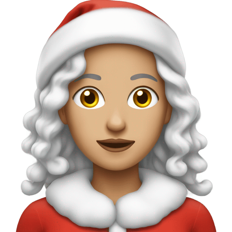 White woman as santa claus emoji