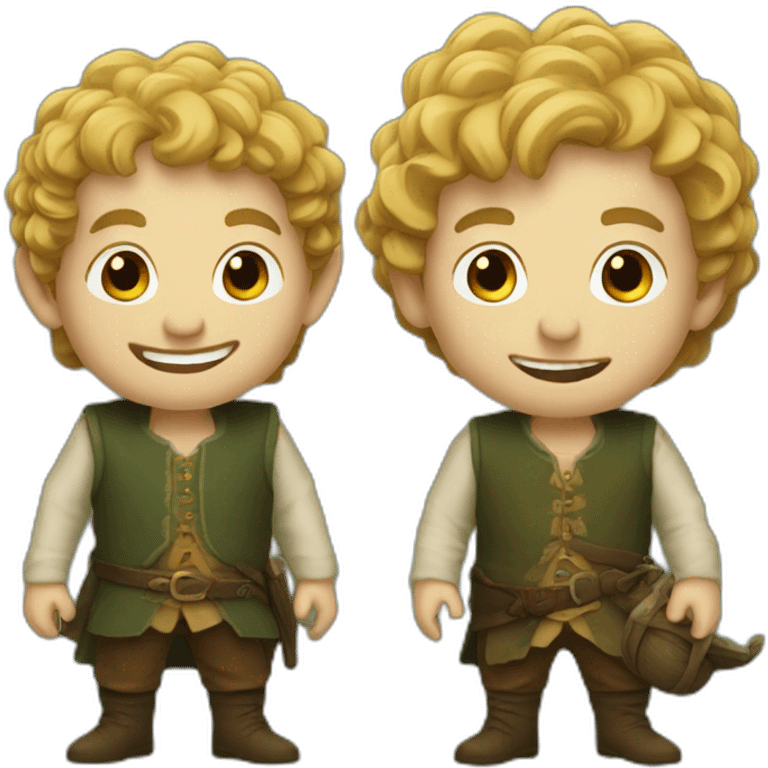 merry and pipin hobbits emoji