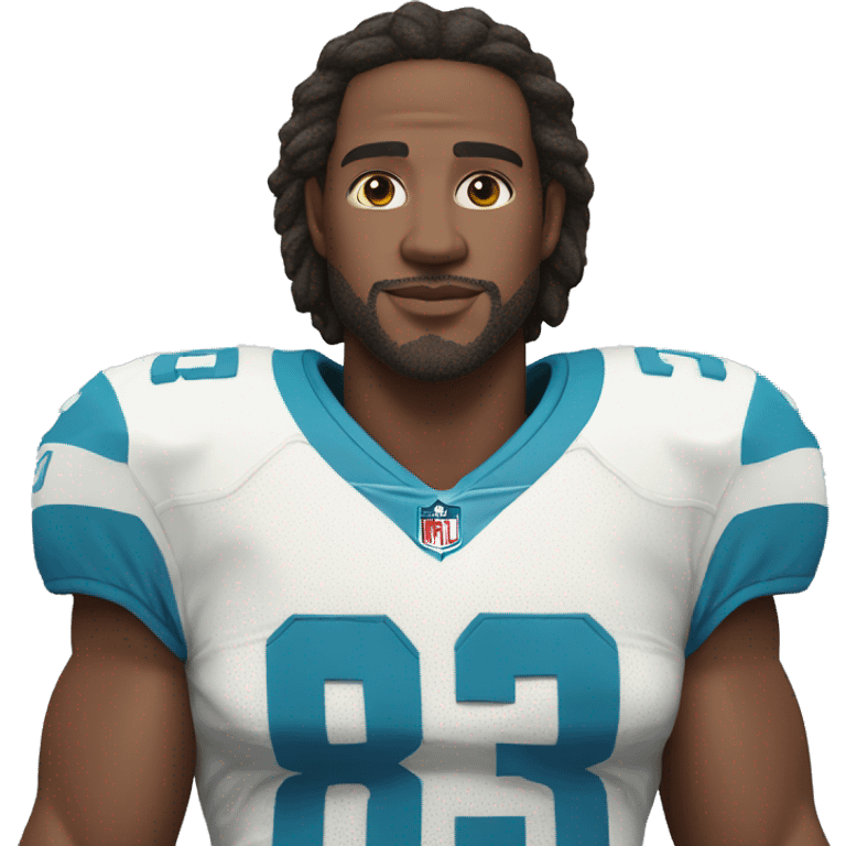 White skin color nfl player blue jersey emoji