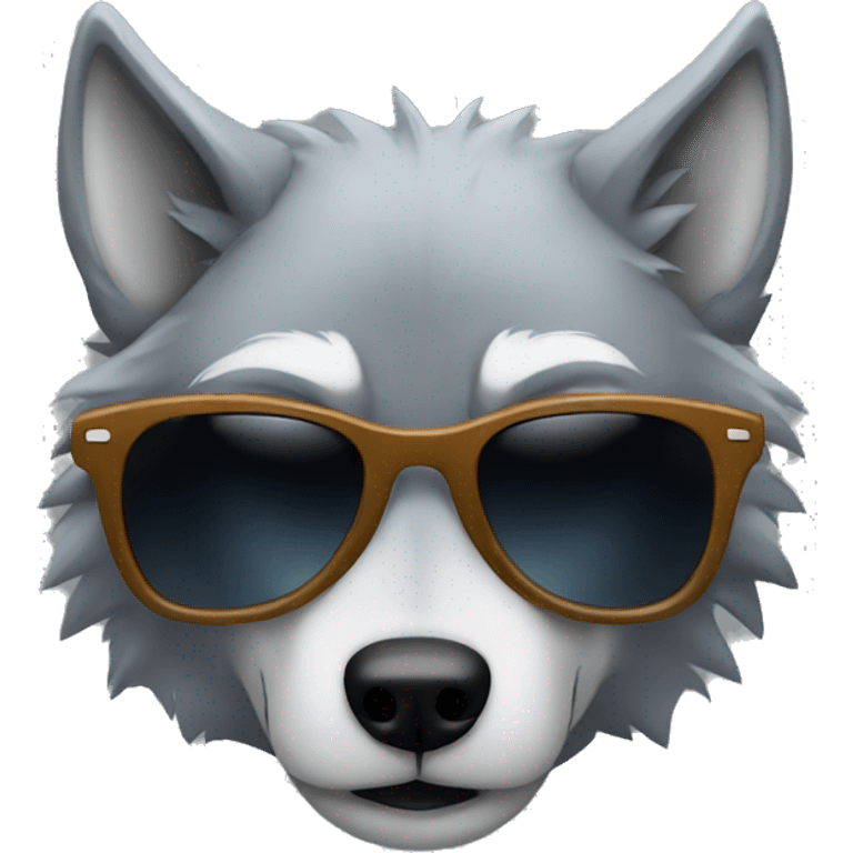 wolf with sunglasses emoji