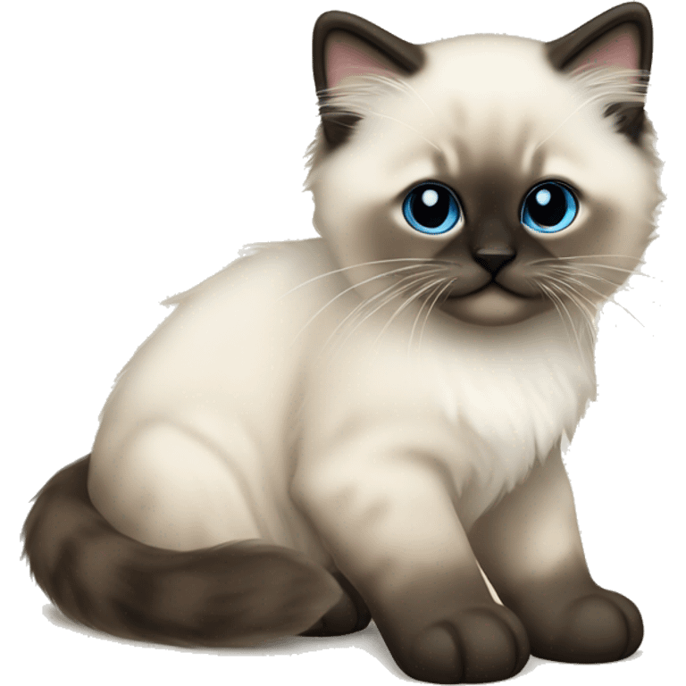 Seal colorpoint ragdoll kitten emoji