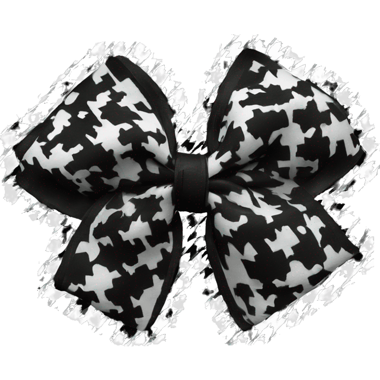 houndstooth print bow emoji