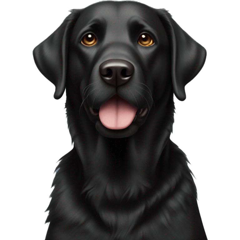 realistic black lab with a scruffy beard emoji