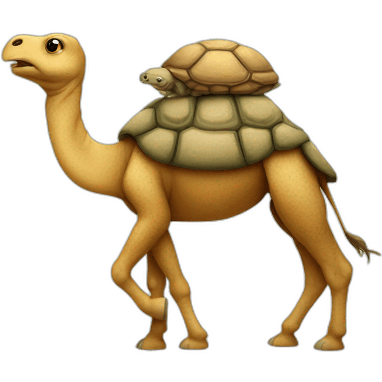 Turtle on a camel emoji