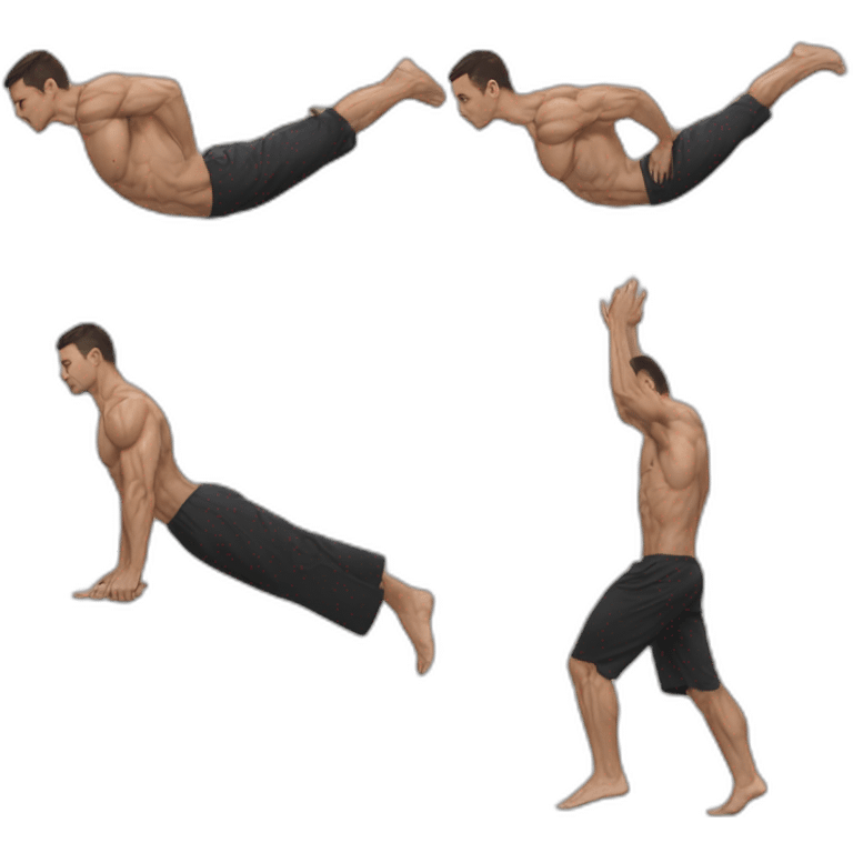 Full planche, planche, calisthenics, male, sideshot emoji