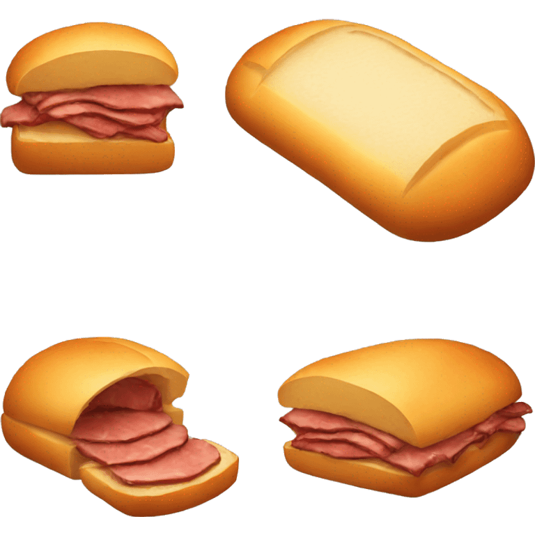 hot bread filled with meat emoji