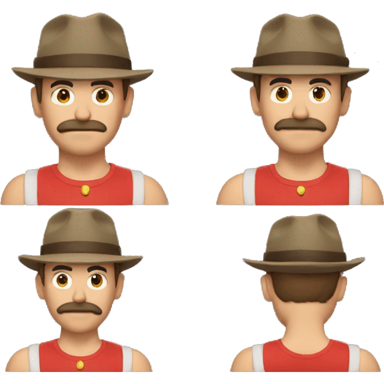 man with mario hat emoji