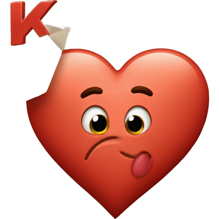 coeur avec lettre K emoji