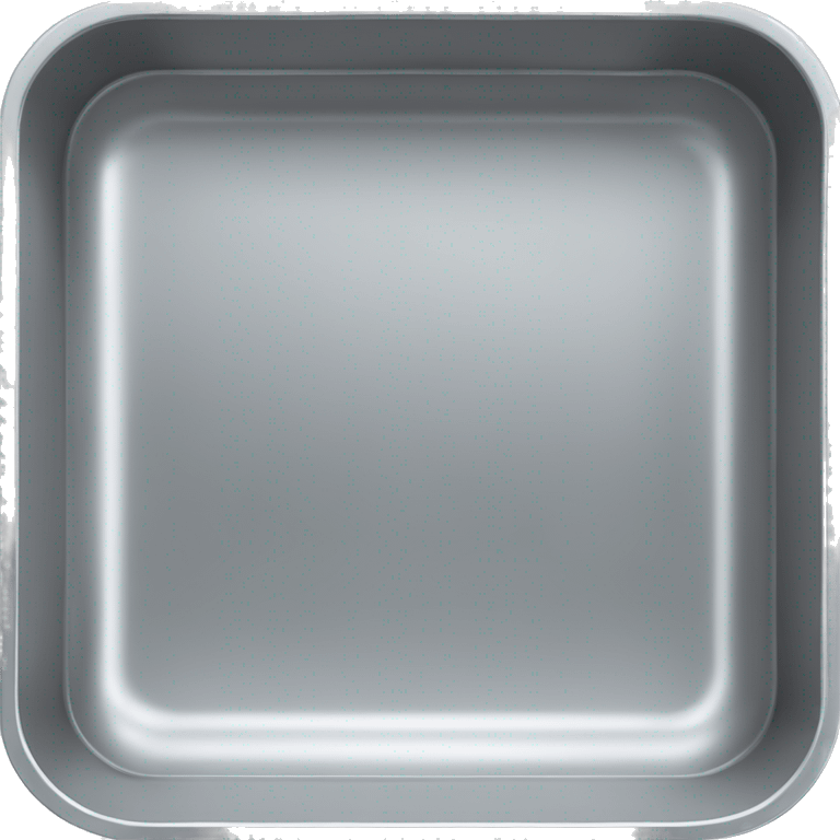 Realistic metallic silver baking pan flat emoji