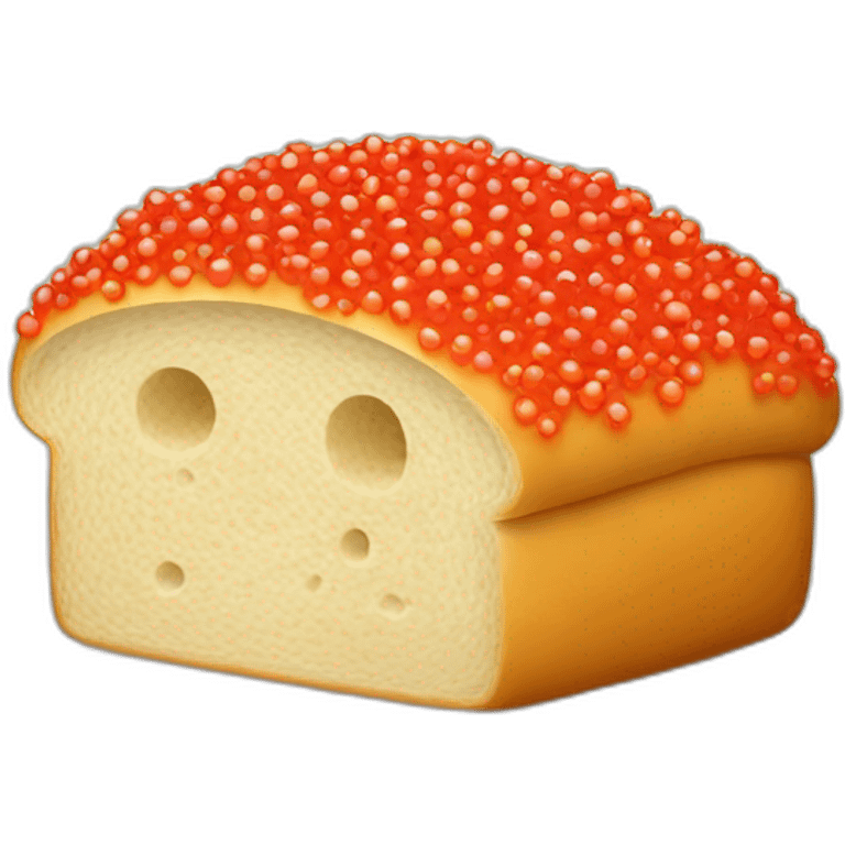 bread with red caviar emoji