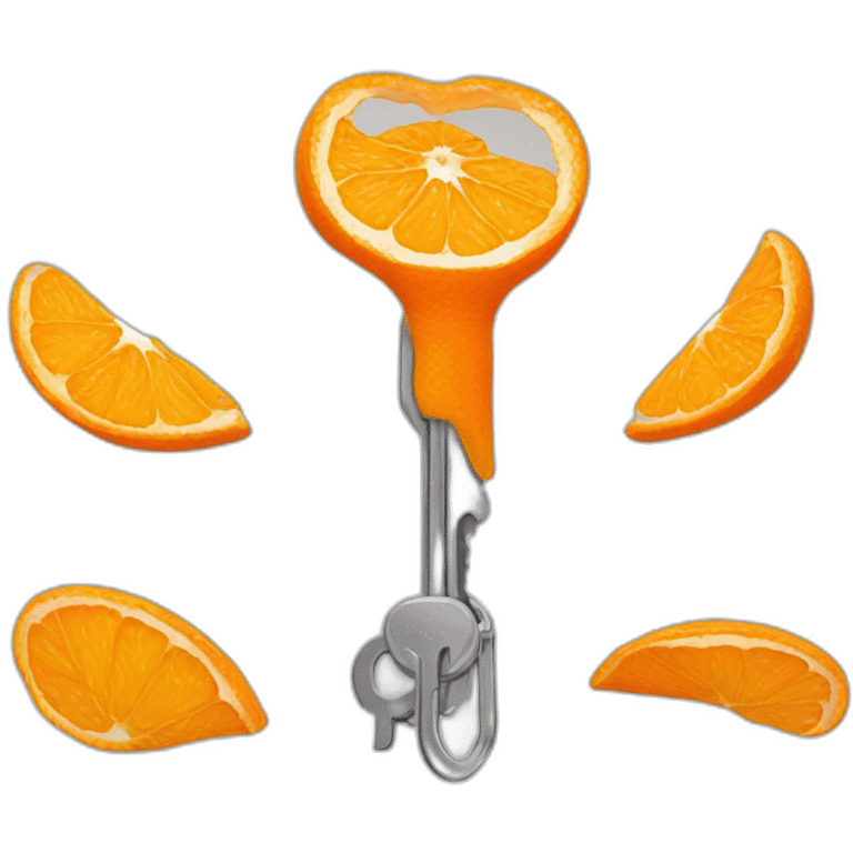 orange peel, car keys emoji