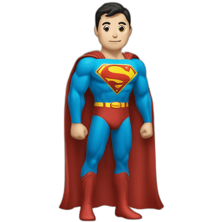 Superman with Emblem ornament of Kazakhstan emoji