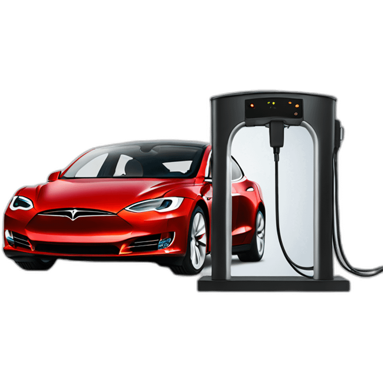 Tesla car charge emoji