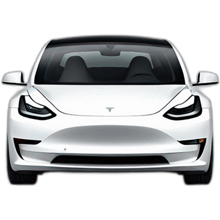 1 Tesla model 3 white emoji