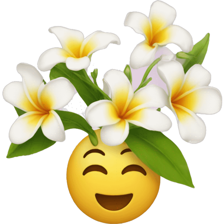 Uma flor dando bom Dia emoji