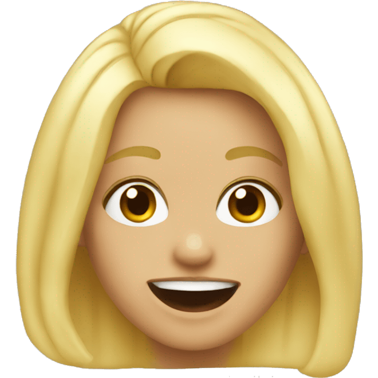 Stoked blonde girl  emoji