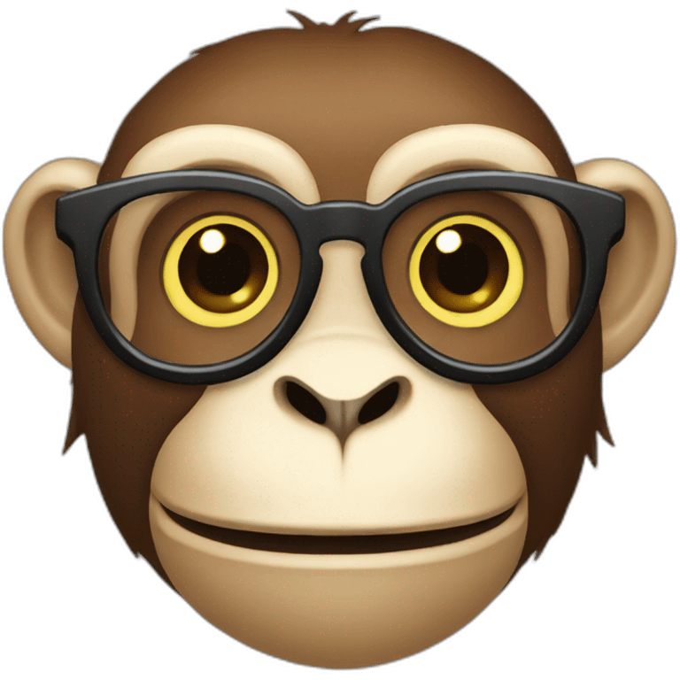 Monkey-with-glasses emoji