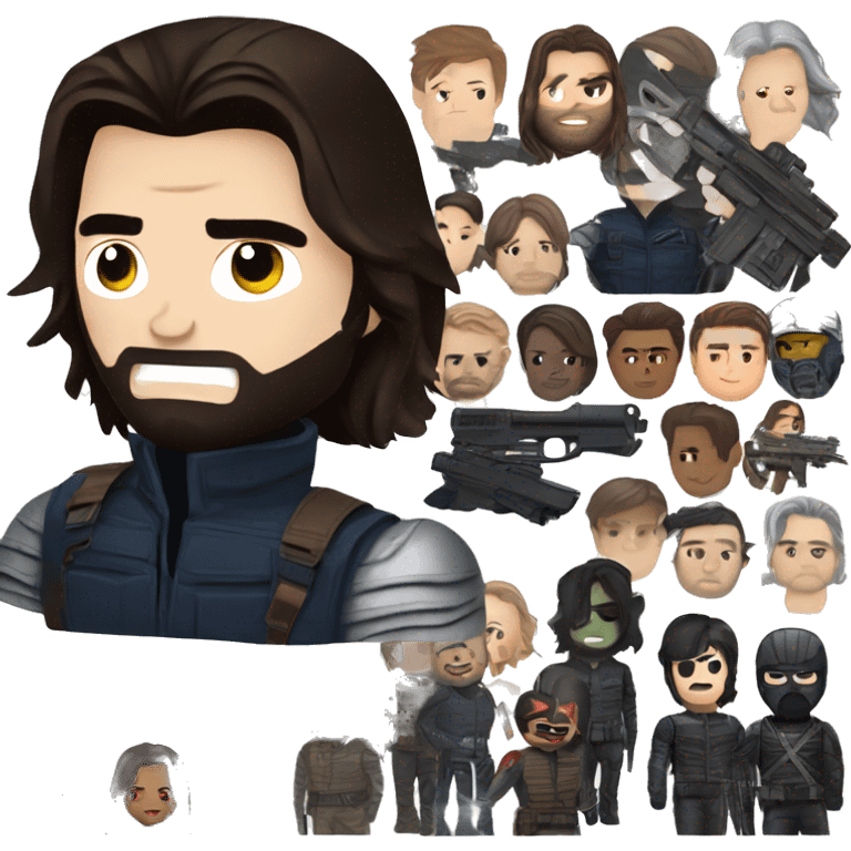 winter soldier (Bucky Barnes) from Marvel emoji