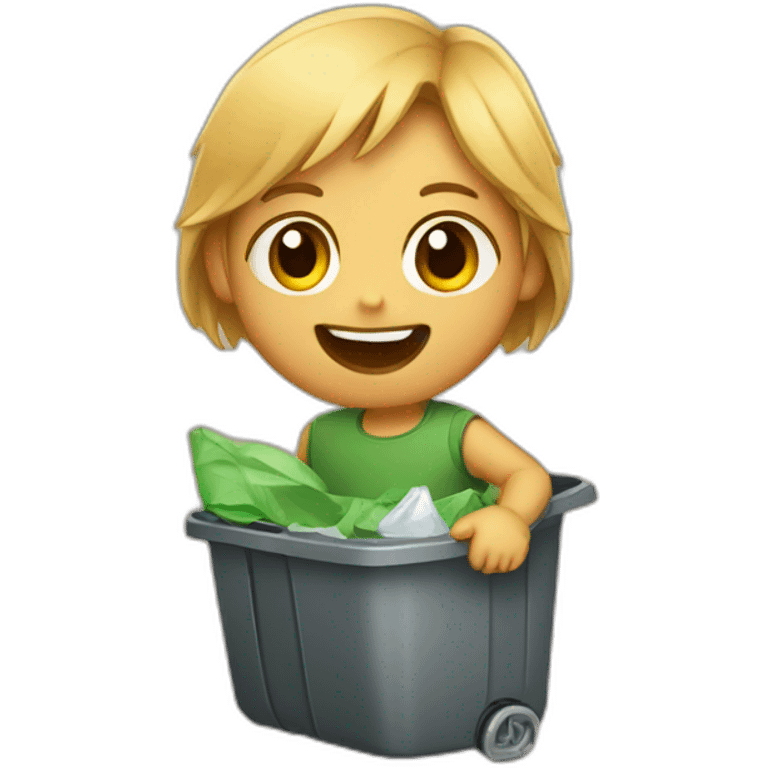 Cutie in garbage emoji