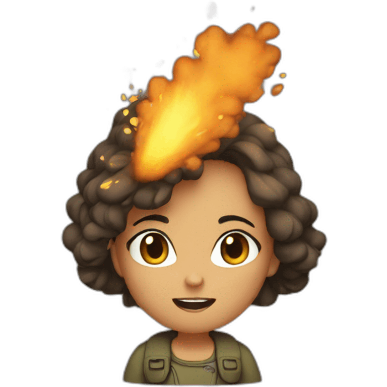 Explosive girl emoji