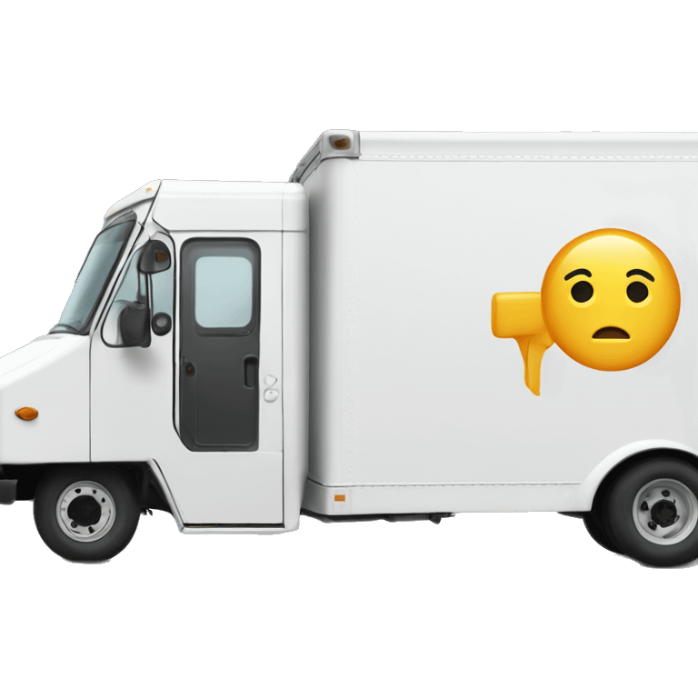 Boxtruck with letters "SWIPE” on the side emoji