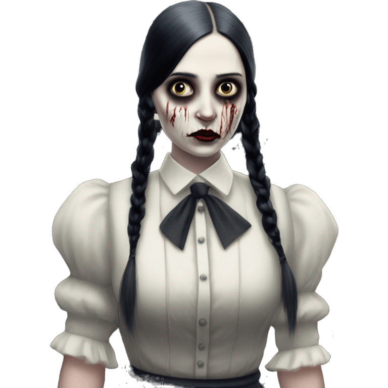 zombie gothic Wednesday Addams.creepy, 1929 ford pickup.  emoji