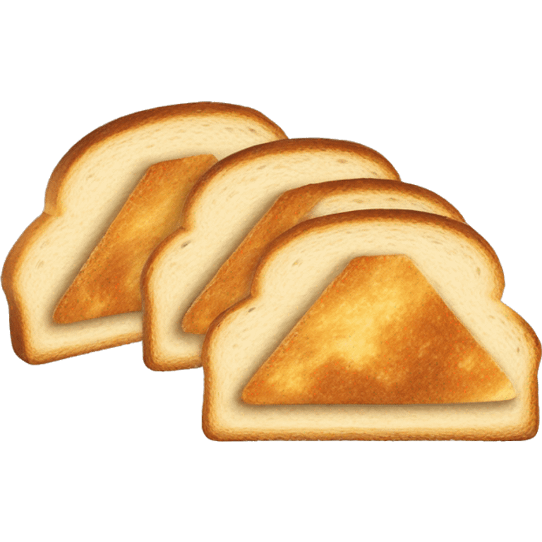 piece of toast cut into 4 triangles emoji