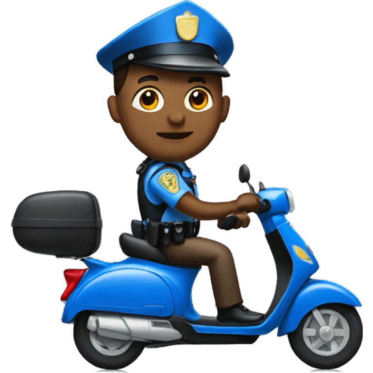 a police officer with a scooter emoji