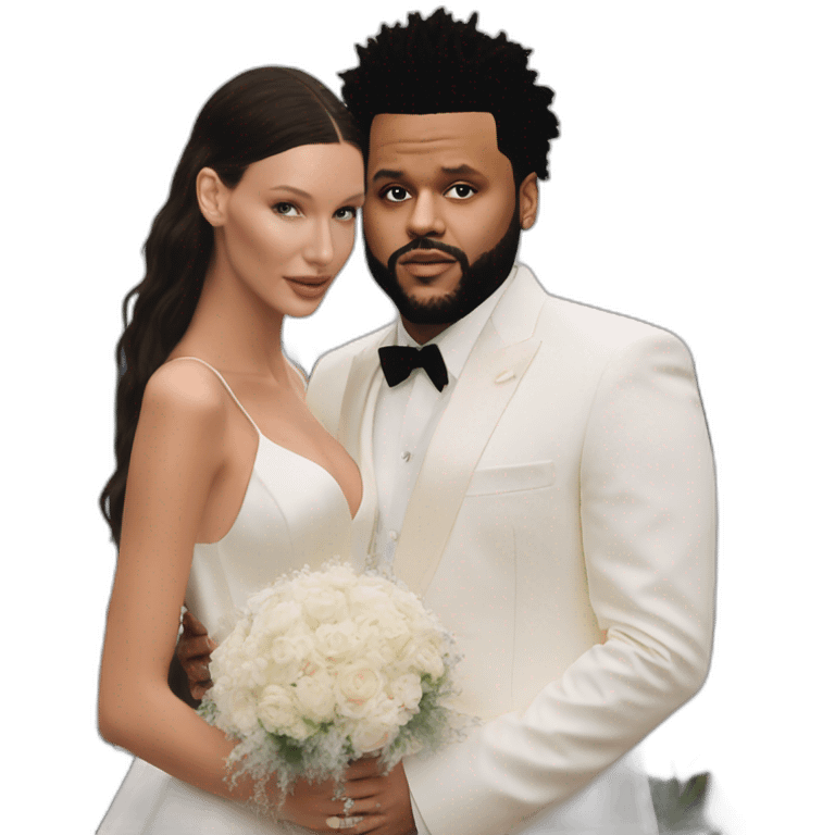 the weeknd marrying bella hadid emoji