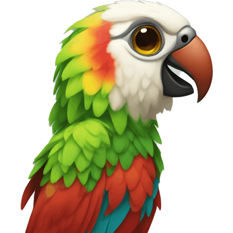 A parrot, agapornis masked, emoji emoji