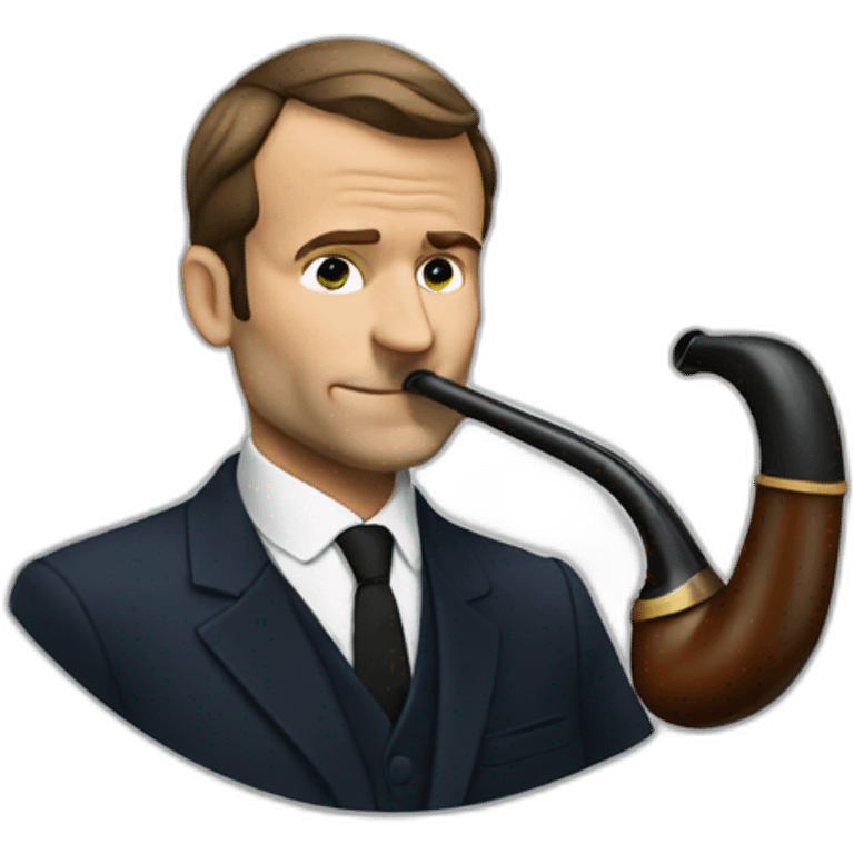 Macron smoking pipe emoji