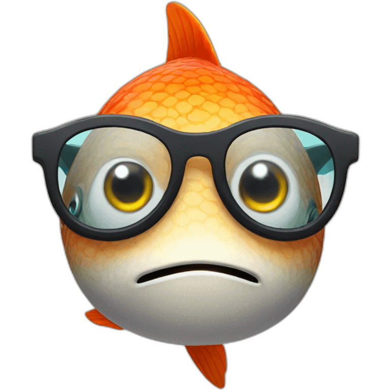 fish with glasses and moustache emoji