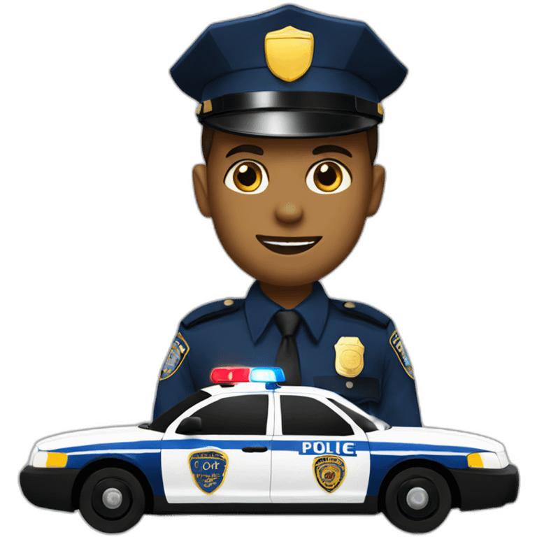 Cop on top of a police car emoji