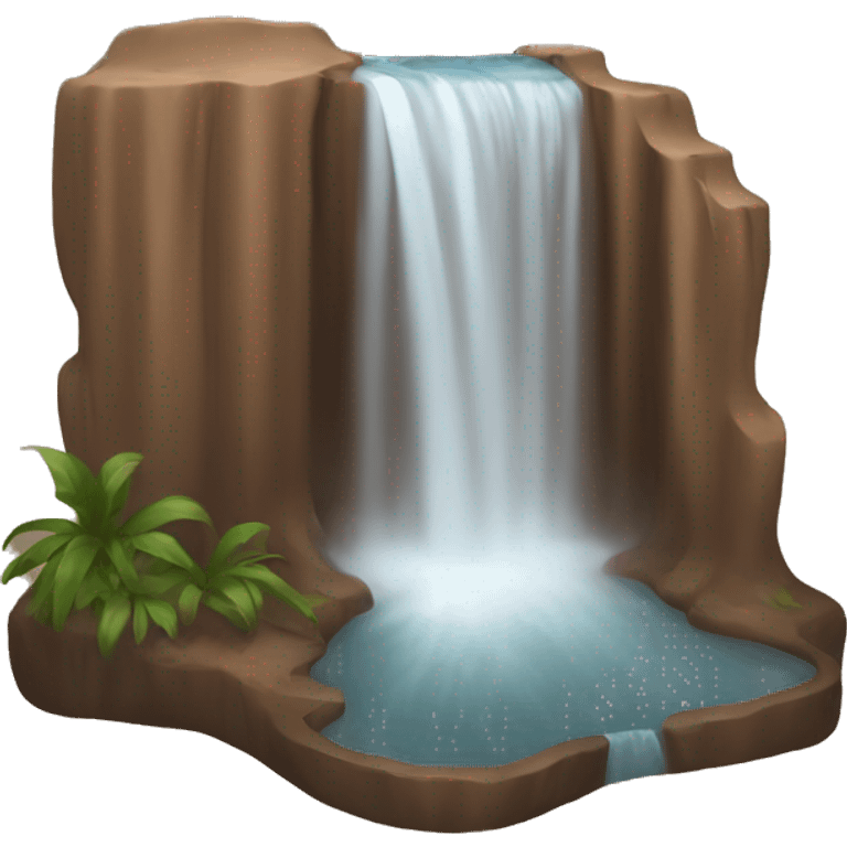 Brown waterfall.  emoji