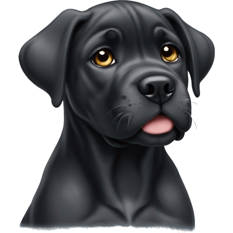 Black cane corso puppy emoji