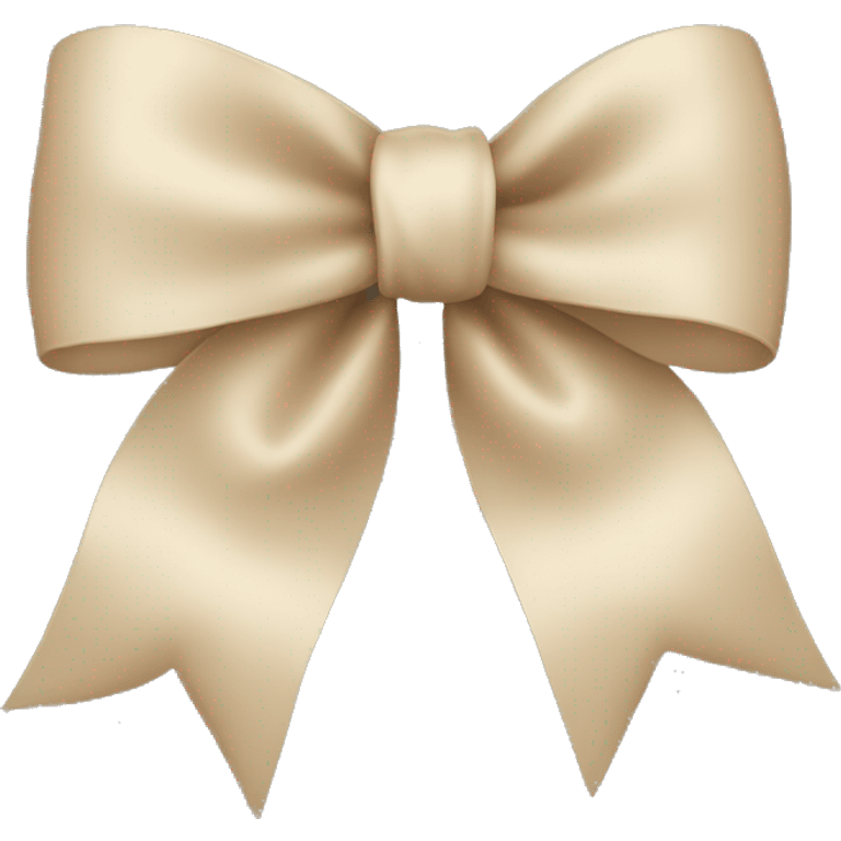 Beige Christmas bow emoji