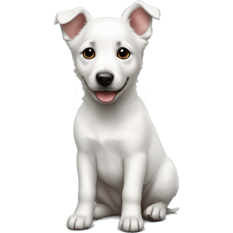 White heeler puppy emoji